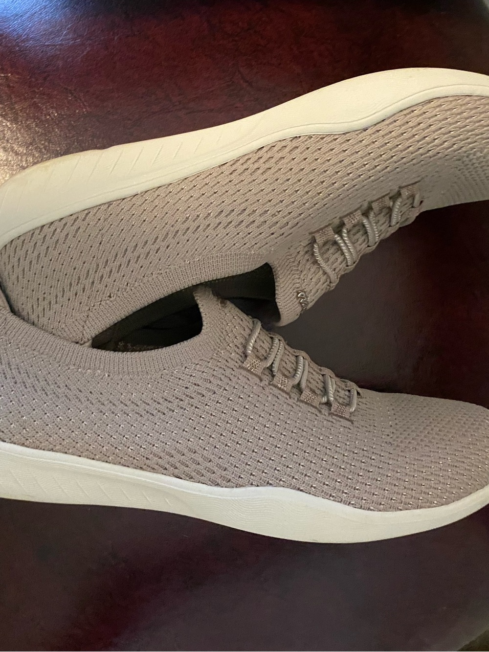 Skechers Knit Slip-On Sneakers in Beige - Picture 6 of 8